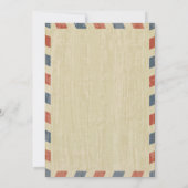 Antiek uitnodiging tot weduwschap via Airmail (Achterkant)