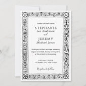 Antiek  Uitnodiging van de Zwarte en Witte Grens (Voorkant)