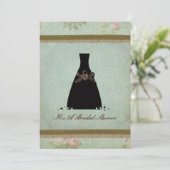 Antiek uitnodiging voor  bridal Shower (Staand voorkant)