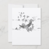 Antiek uitnodiging voor een bridale douche (Achterkant)