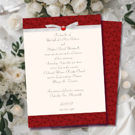 Antiek uitnodiging voor een bruiloft in de Rode Fl