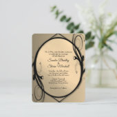 Antiek uitnodiging voor gouden bruiloft (Staand voorkant)