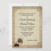 Antiek uitnodiging voor het thema Muziekweddenscha (Voorkant)