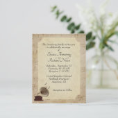 Antiek uitnodiging voor het thema Muziekweddenscha (Staand voorkant)