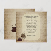 Antiek uitnodiging voor het thema Muziekweddenscha (Voorkant / Achterkant)