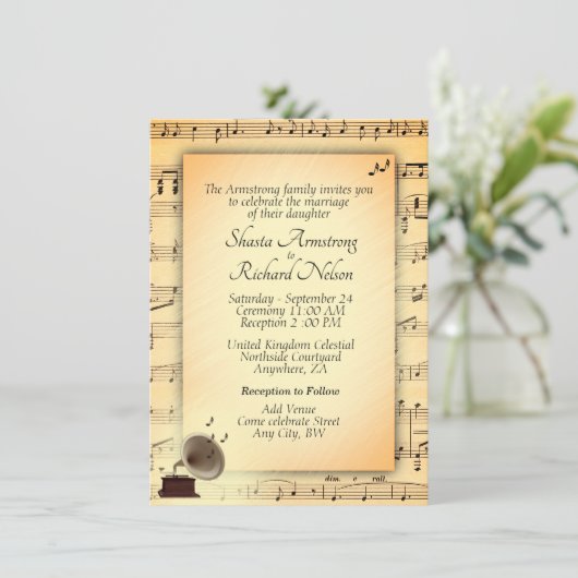 Antiek uitnodiging voor het thema Weddenschap (Staand voorkant)