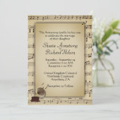 Antiek uitnodiging voor het thema Weddenschap (Staand voorkant)