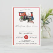 Antiek uitnodiging voor kerstmis (Staand voorkant)