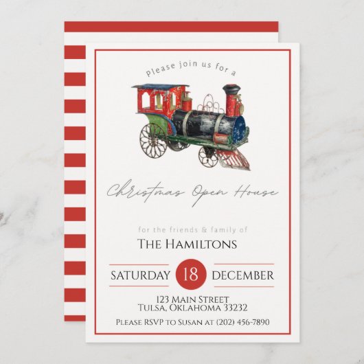 Antiek uitnodiging voor kerstmis (Voorkant / Achterkant)