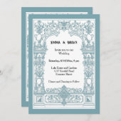 Antiek uitnodiging voor lijst (Voorkant / Achterkant)