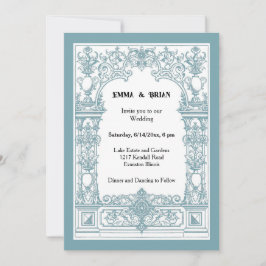 Antiek uitnodiging voor lijst