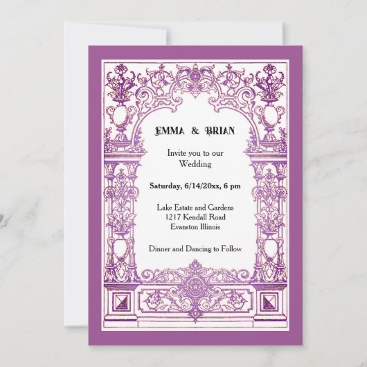 Antiek uitnodiging voor lijst (Voorkant)