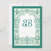 Antiek uitnodiging voor lijst (Achterkant)