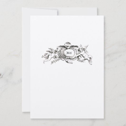 Antiek uitnodiging voor marmer Altar (Achterkant)