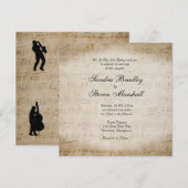 Antiek uitnodiging voor muziekweddenschappen op bl (Voorkant / Achterkant)