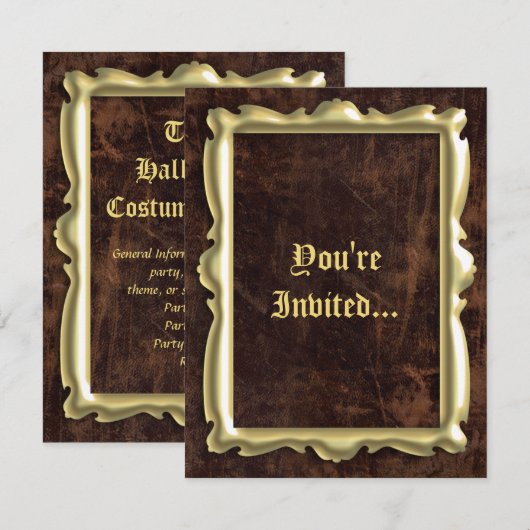 Antiek Uitnodigingen van de Stijl van het Lijst v (Voorkant / Achterkant)