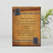 Antiek uitnodigingen voor aangepaste weddenschappe (Staand voorkant)