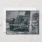 Antiek uitvindingen van de pomp voor autowrakken kaart (Achterkant)