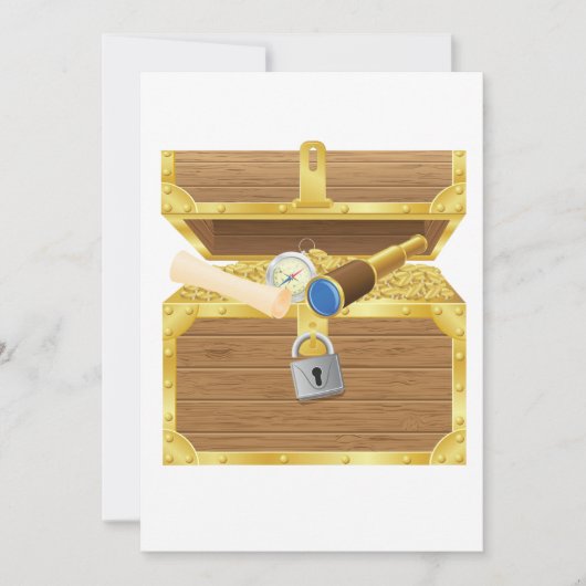 Antiek uitvindingen van de schatkist kaart (Voorkant)