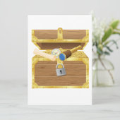 Antiek uitvindingen van de schatkist kaart (Staand voorkant)