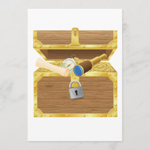 Antiek uitvindingen van de schatkist kaart