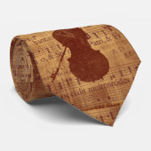 Antiek uitzien Violin Stropdas (Opgerold)