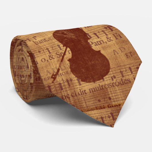 Antiek uitzien Violin Stropdas (Opgerold)