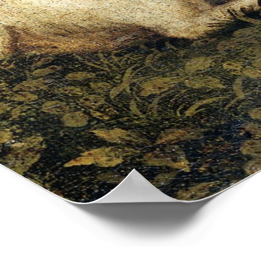 Antiek Unicorn schilderen Poster (Hoek)