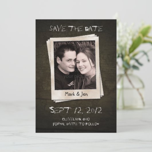 Antiek uniek sparen de Datum Aankondiging (Staand voorkant)