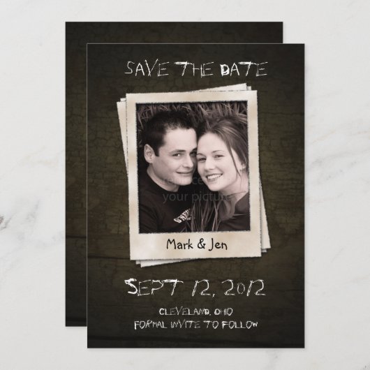 Antiek uniek sparen de Datum Aankondiging (Voorkant / Achterkant)