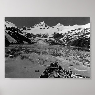 Antiek USA Alaska gletsjer baai nationaal monument Poster