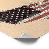 Antiek USA Souvenir Flag Reizen Kunstkaart Poster (Hoek)