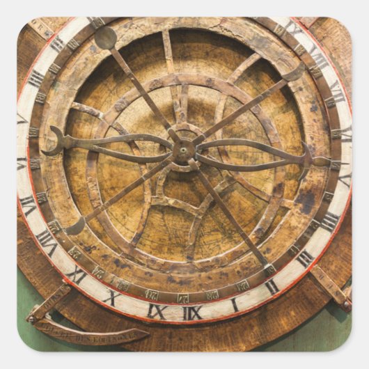 Antiek uurwerk, Duitsland Vierkante Sticker (Voorkant)