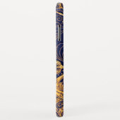 Antiek vaartuig,Dolfijnen,Goud,Blauw marinemonogra Case-Mate iPhone Case (Achterkant/rechts)