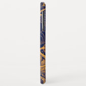 Antiek vaartuig,Dolfijnen,Goud,Blauw marinemonogra Case-Mate iPhone Case (Achterkant/links)