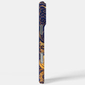 Antiek vaartuig,Dolfijnen,Goud,Blauw marinemonogra Case-Mate iPhone Case (Achterkant / Rechts)