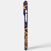 Antiek vaartuig,Dolfijnen,Goud,Blauw marinemonogra Case-Mate iPhone Case (Achterkant / Links)