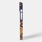 Antiek vaartuig,Dolfijnen,Goud,Blauw marinemonogra Case-Mate iPhone Case (Achterkant / Links)