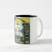 Antiek vaartuig Freemasonry Masonic Hazen Tweekleurige Koffiemok (Voorkant rechts)