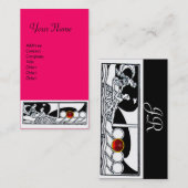 ANTIEK VAARTUIG Zee Reis roze zwart wit Visitekaartje (Voorkant / Achterkant)