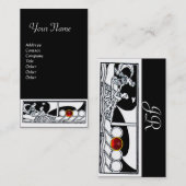 ANTIEK VAARTUIG Zee Reizen, rood ruby zwart wit Visitekaartje (Voorkant / Achterkant)