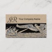 ANTIEK VAARTUIGEN, Zeeen reizen, Wind Black Kraft Visitekaartje (Achterkant)