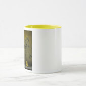 Antiek vaas van gele bloemen mok (Midden)