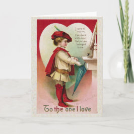 Antiek Valentijn "Aan degene van wie ik hou" Feestdagen Kaart