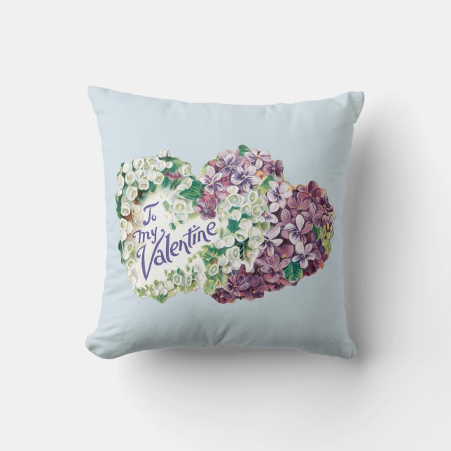 Antiek Valentijn Bouquet Heart Kussen (Voorkant)