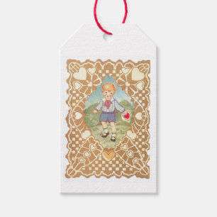Antiek Valentijn Boy Heart Cadeaulabel