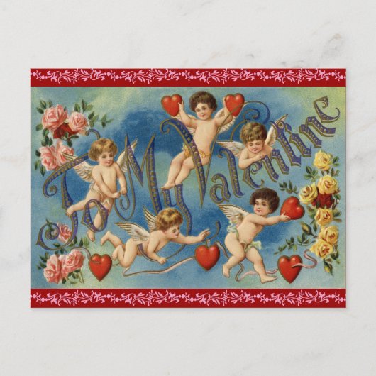 Antiek Valentijn Briefkaart (Voorkant)