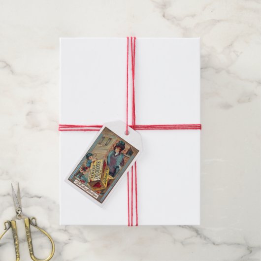 Antiek Valentijn Cadeaulabel (Met Touw)