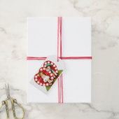 Antiek Valentijn Couple Heart Cadeaulabel (Met Touw)