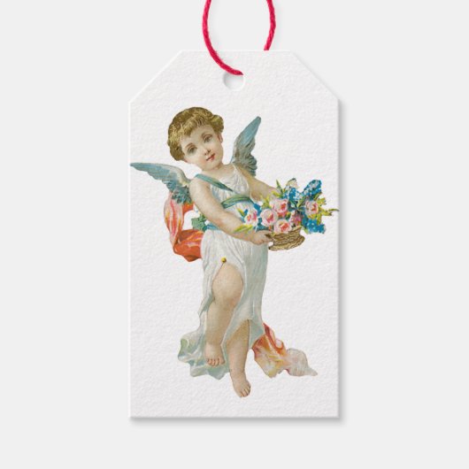 Antiek Valentijn Cupid Cadeaulabel (Voorkant)